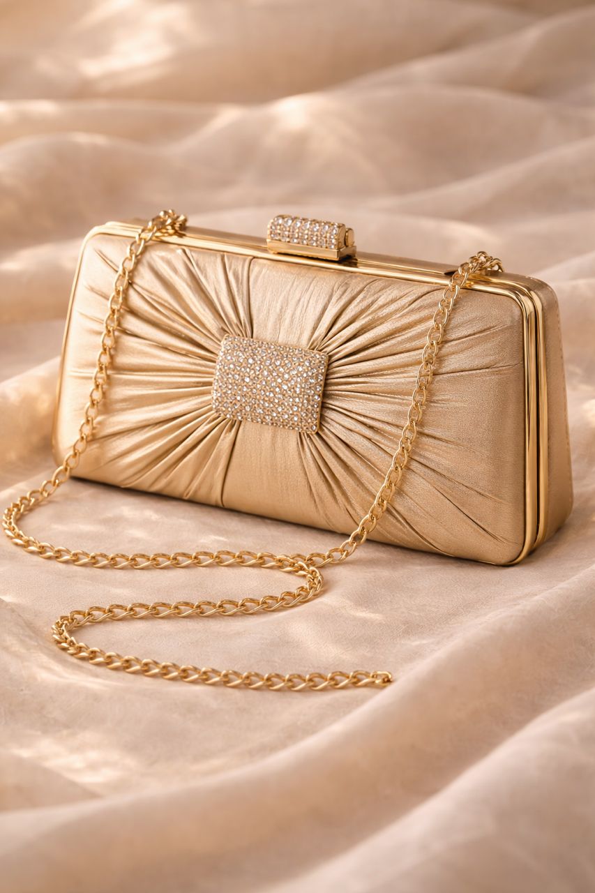 Gold saint clutch 