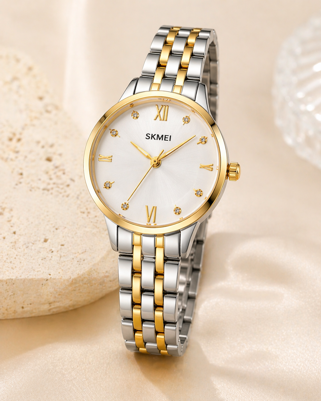 SKMEI Elegant Two-Tone Ladies Watch